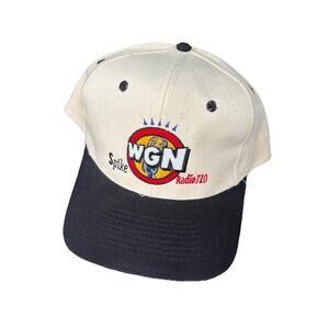 Vintage WGN Radio 720 Hat Spike Chicago Goose Island Beer Promo 90s SnapBack